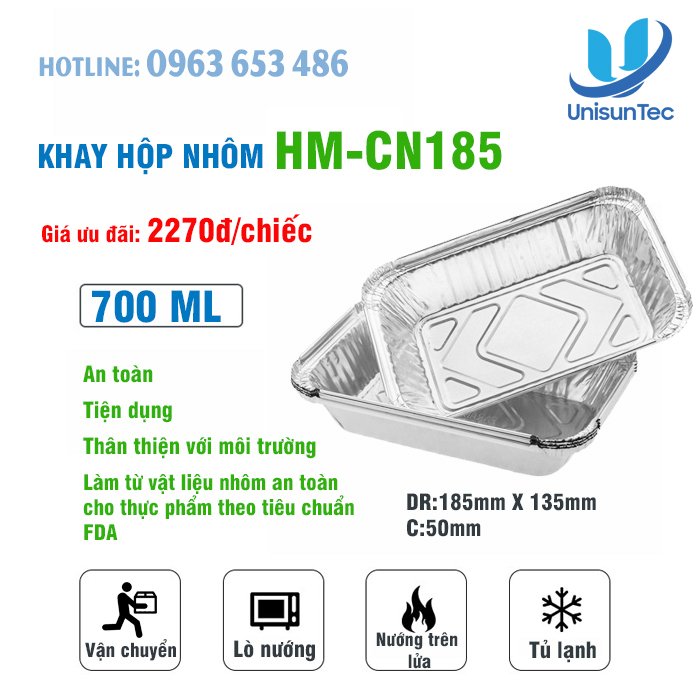 Khay nhôm 700ml